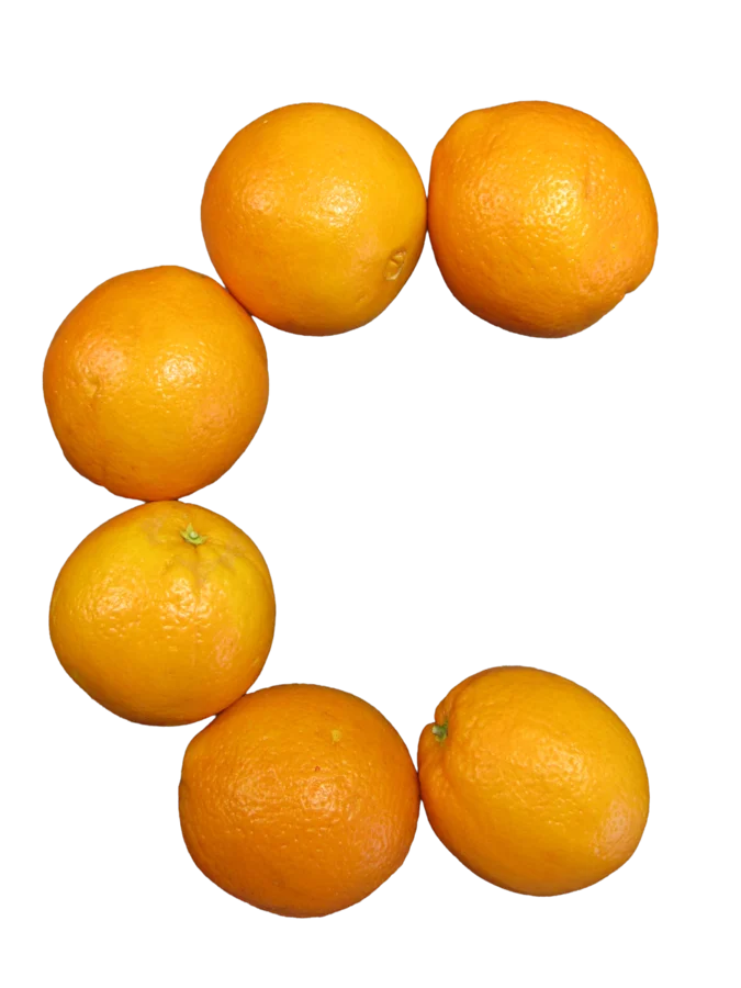 Buchstabe C aus Orangen gelegt — Consulting